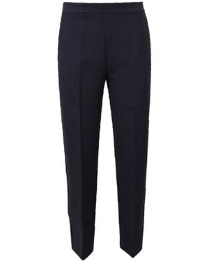 Max Mara Elastic Waist Casual Pants - Blue