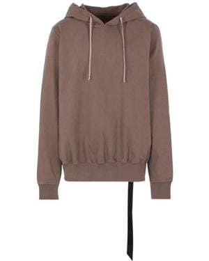 Rick Owens Hun Drawstring Hoodie - Brown
