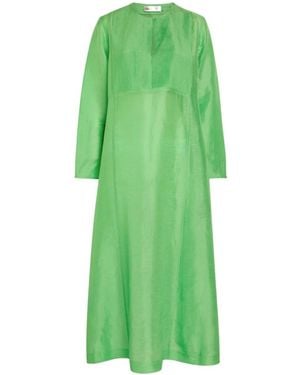 Tory Burch Ruched Long Dress - Green