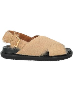Marni Solid Color Sandals - Natural