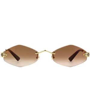 Cartier Geometric Frame Sunglasses - Multicolour