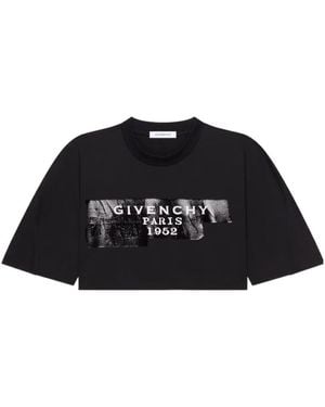 Givenchy Cropped Cocoon T-Shirt - Black