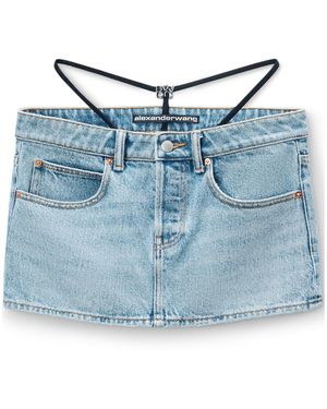 Alexander Wang Thong Strap Denim Skirt - Blue