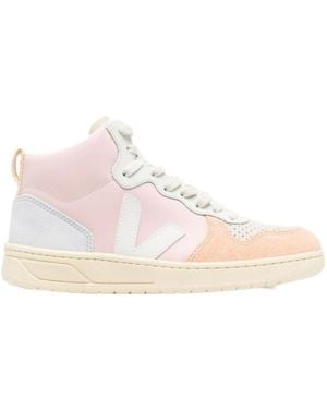 Veja V-15 High-Top Trainers - Pink