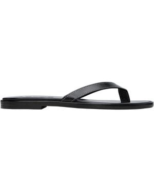 Aeyde Melody Leather Flip-Flops - White