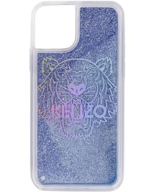 KENZO Logo Glitter Iphone 11 Pro Case - Blue
