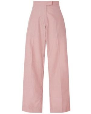 Sharon Wauchob Cotton And Silk-Blend Trousers - Pink