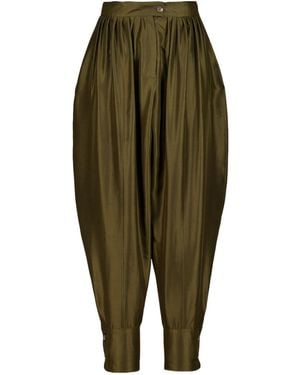 La DoubleJ Moss Silk Harem Pants - Green