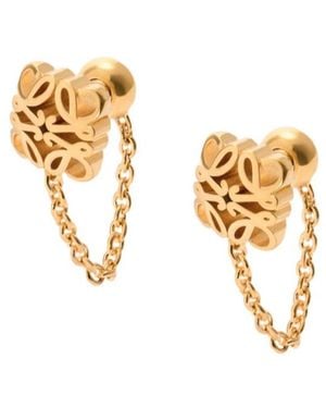 Loewe Logo Earrings - Metallic