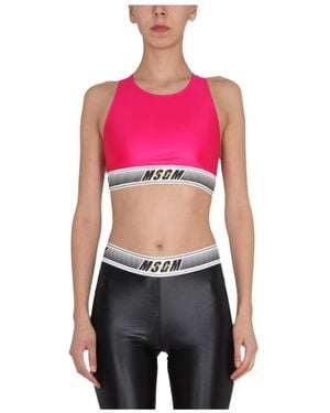 MSGM Logo Band Sport Top - Red