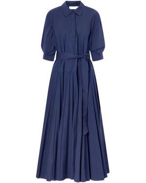 Jonathan Simkhai Arlo Cotton Belted Maxi Dress - Blue