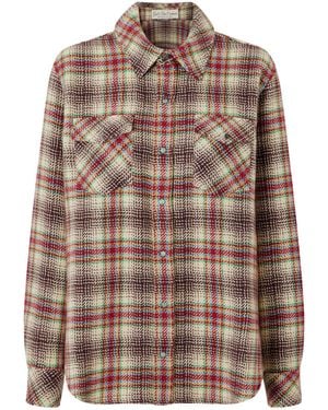 God's True Cashmere Checked Cashmere Shirt - Brown