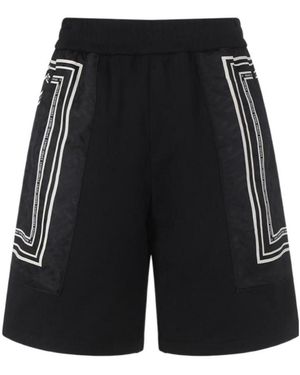 Versace La Greca Logo Printed Shorts - Black