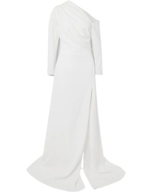 16Arlington Adelaide One-Shoulder Crepe Gown - White