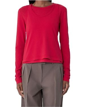 The Row Layered Cotton T-Shirt - Pink