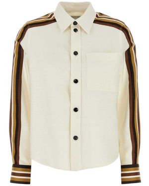 Bottega Veneta Ivory Viscose Blend Shirt - Natural