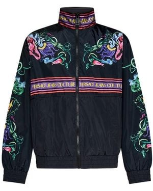 Versace Jeans Couture Floral Graphic Print Jacket - Blue