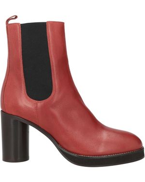 Isabel Marant Rust Ankle Boots Soft Leather - Red