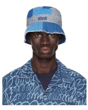 Marni Patchwork Denim Bucket Hat - Blue
