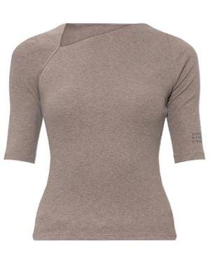 MM6 by Maison Margiela Short-Sleeved T-Shirt - Grey