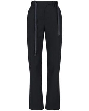 DIESEL Belted Straight-Leg Pants - Black