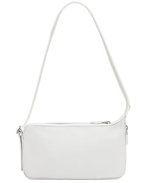Courreges Courrèges Logo Printed Zip-Up Shoulder Bag - White