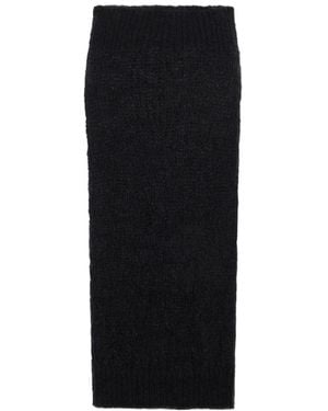 Blumarine Brushed Knitted Maxi Skirt - Black