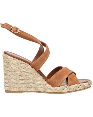 Stuart Weitzman Open-Toe Wedge Sandals - Metallic