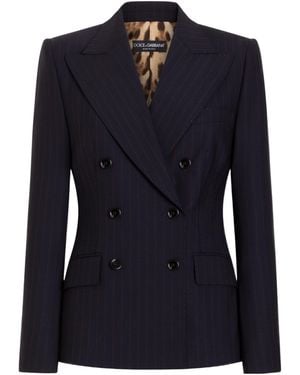 Dolce & Gabbana Turlington Double-Breasted Jacket - Blue
