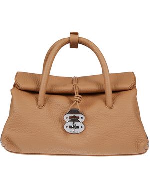 Zanellato Dotta Centauro Small Top Handle Bag - Brown