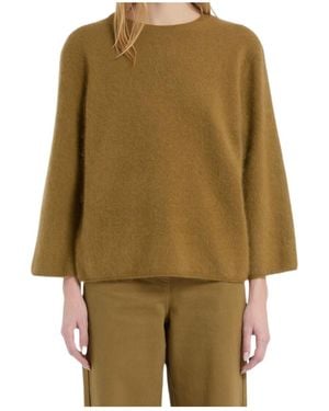 Marella Ribbed Crew-Neck Jumper - Natural