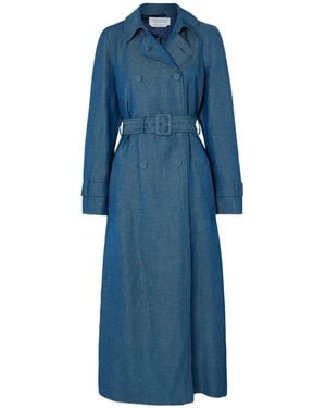 Gabriela Hearst Braden Double-Breasted Trench Coat - Blue