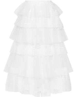 RED Valentino Tulle Midi Skirt - White