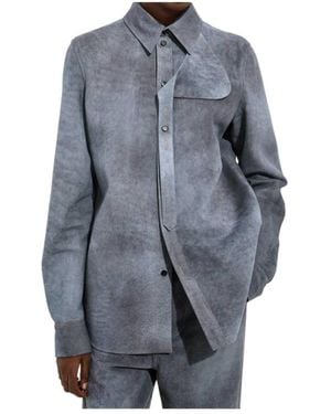 Bottega Veneta Cloudy Suede Shirt - Grey