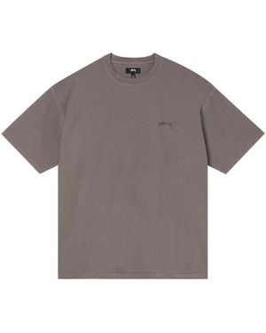 Stussy Pig. Dyed Inside Out Crew-Neck T-Shirt - Gray