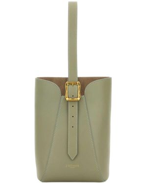 J&m Davidson Mini Quiver Buckle Leather Bucket Bag - Green