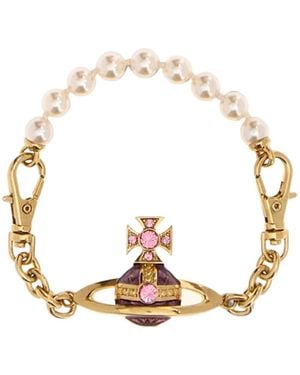 Vivienne Westwood Aida Bas Relief Bracelet - Metallic