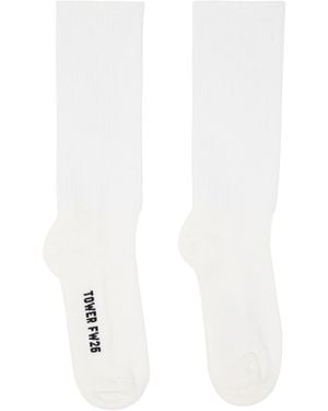 Rick Owens Logo Socks - White