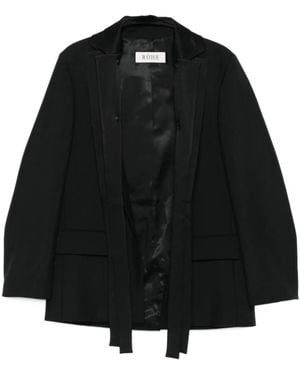 Rohe Shawl-Lapel Wool Jacket - Black