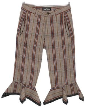 Vivienne Westwood Plaid Cropped Flared Trousers - Multicolour