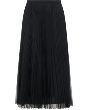 Fabiana Filippi Wide Pleated Tulle Skirt - Black