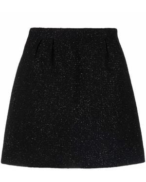 Self-Portrait Pleated Skirt - Black