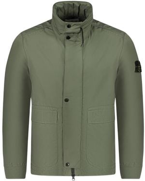 Stone Island Logo Patch Jacket - Green