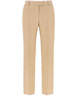 Alberto Biani Pleated Chinos Trousers - Natural