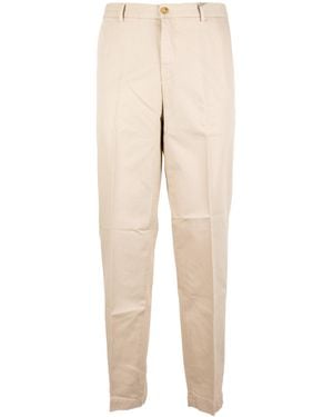 Seventy Pressed-Crease Straight-Leg Trousers - Natural