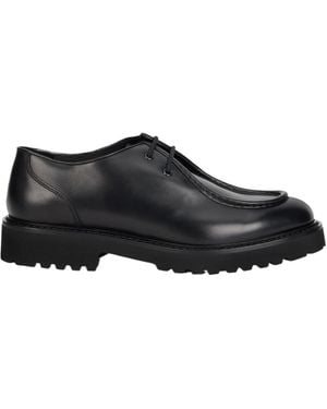 Doucal's Philu Apron-Derby Lace-Up Shoes - Black