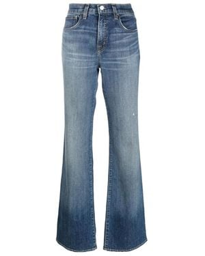 Nili Lotan Faded Bootcut Jeans - Blue