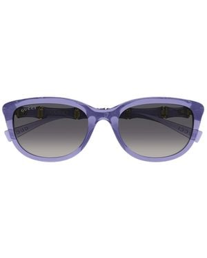 Gucci Eyewear Round Frame Sunglasses - Blue