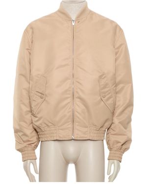 Valentino Nylon Bomber Jacket With Vgold - Natural