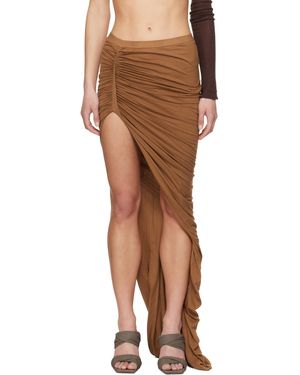 Rick Owens Hollywood Soft Edfu Maxi Skirt - Orange